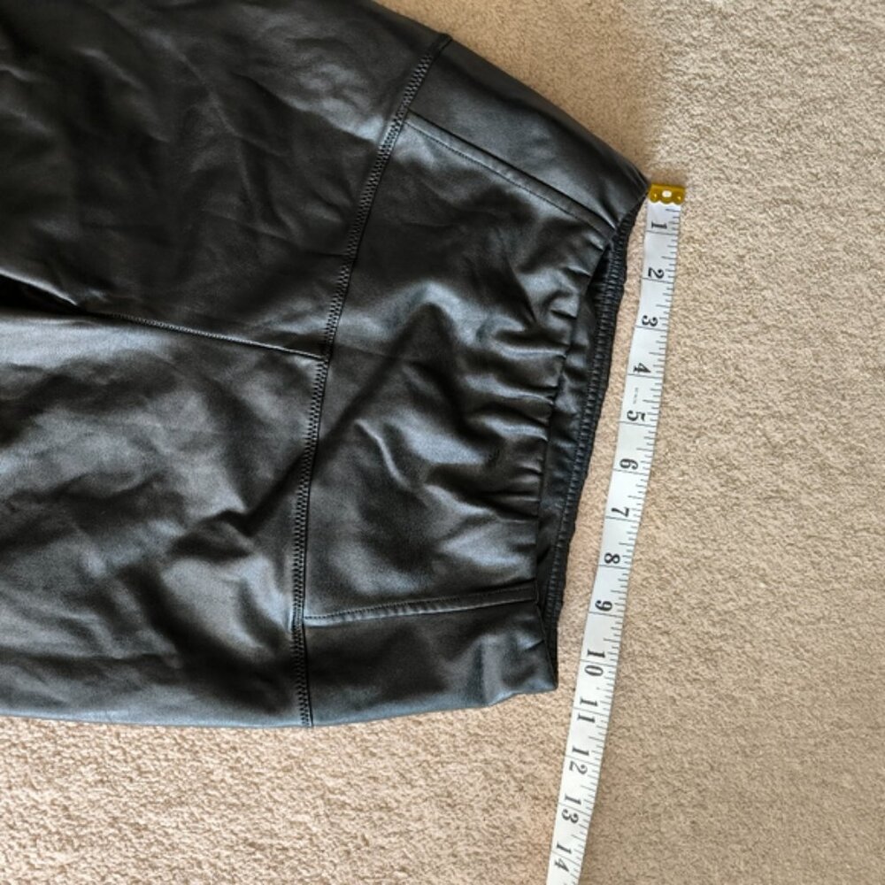 Aritzia Wilfred Free Daria Japanese Fabric High Rise Faux Leather Leggings S - Picture 5 of 9